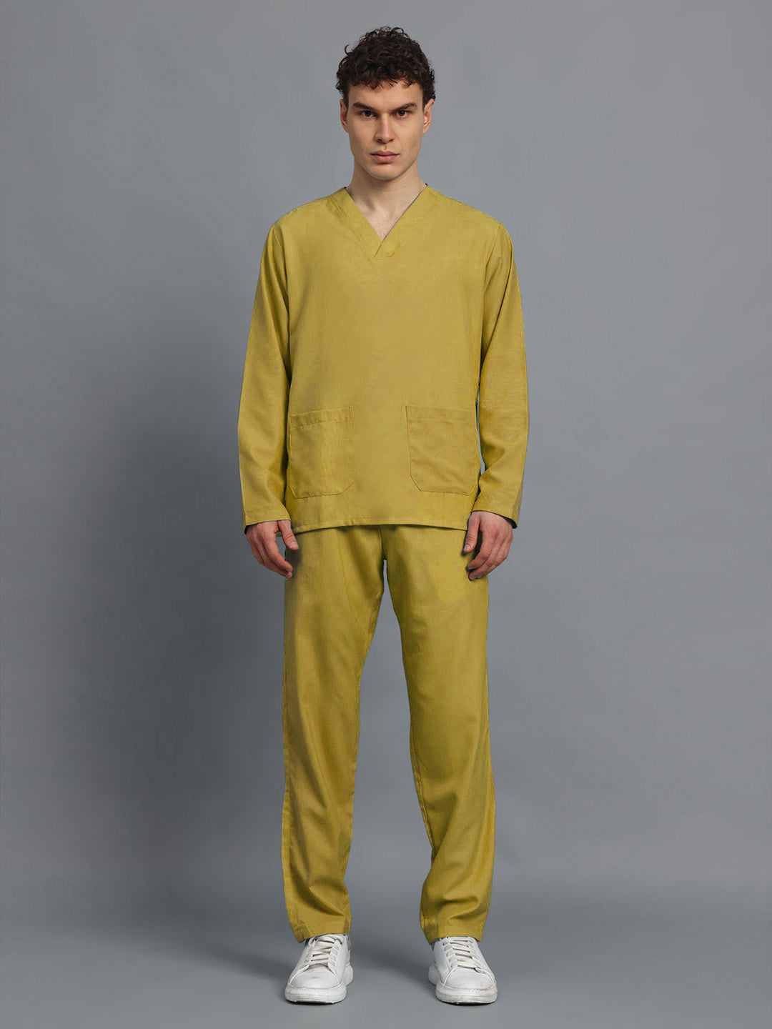 Yellow Originals Full Sleeve Medical Scrubs - Male