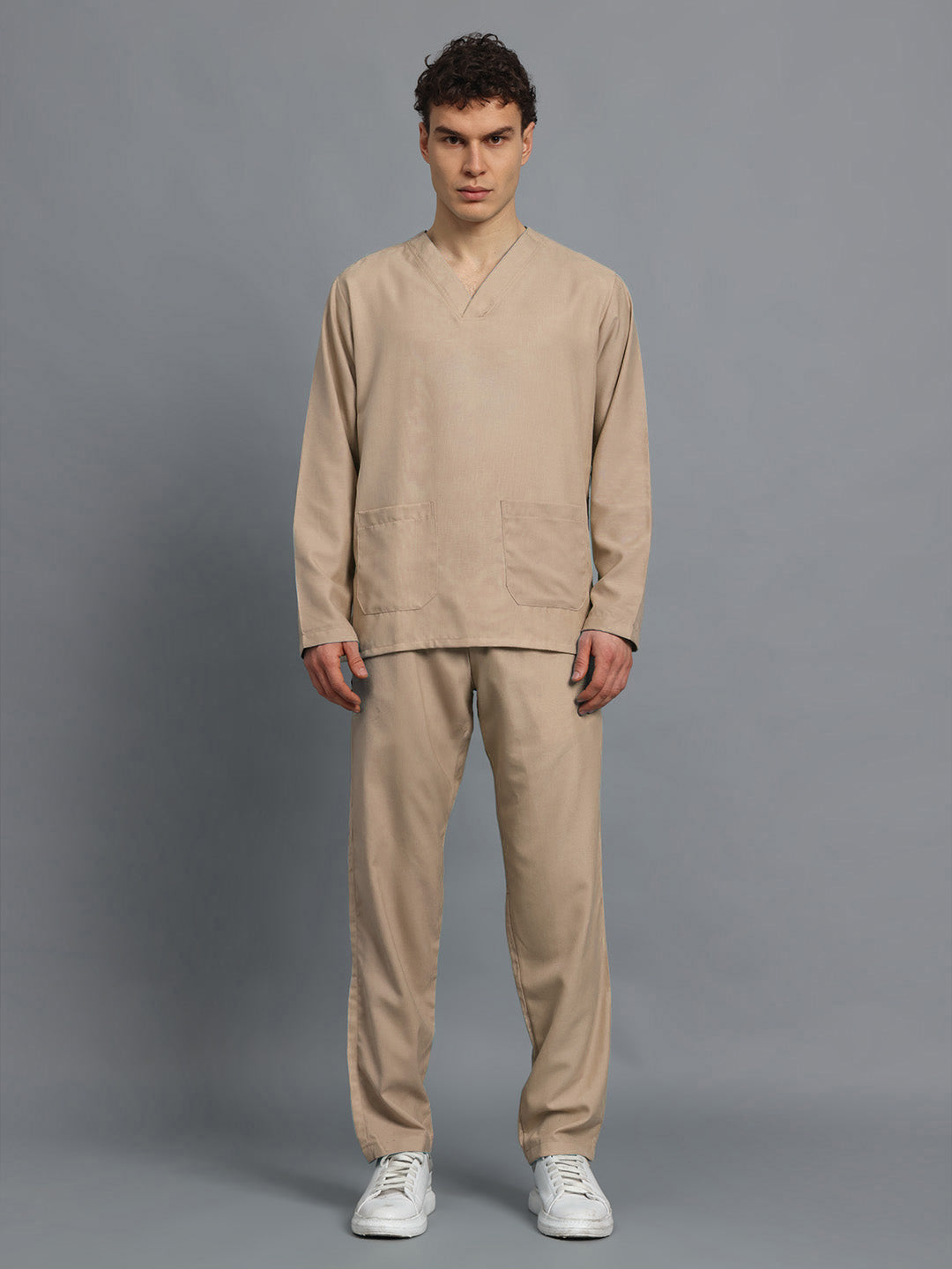 Natural Matte All-Day Full Sleeve Medical Scrubs - Male