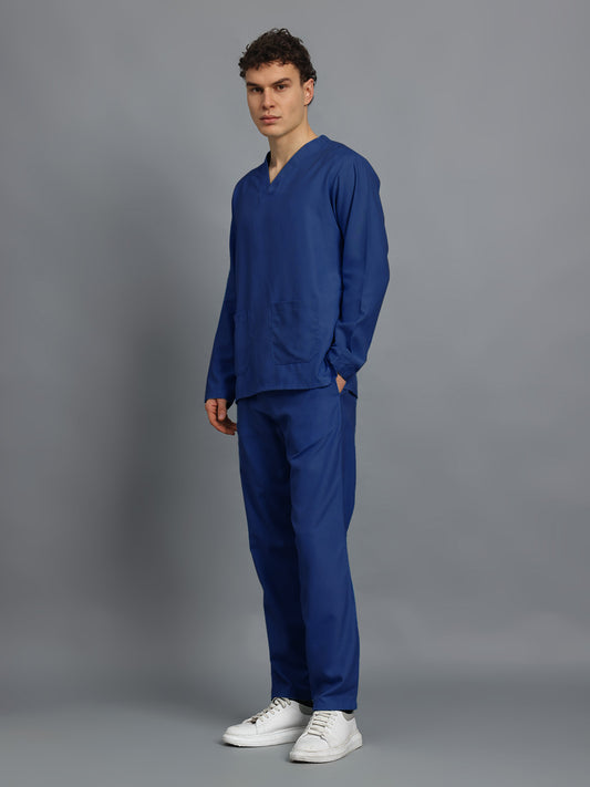 Royal Blue All-Day Full Sleeve Medical Scrubs - Male