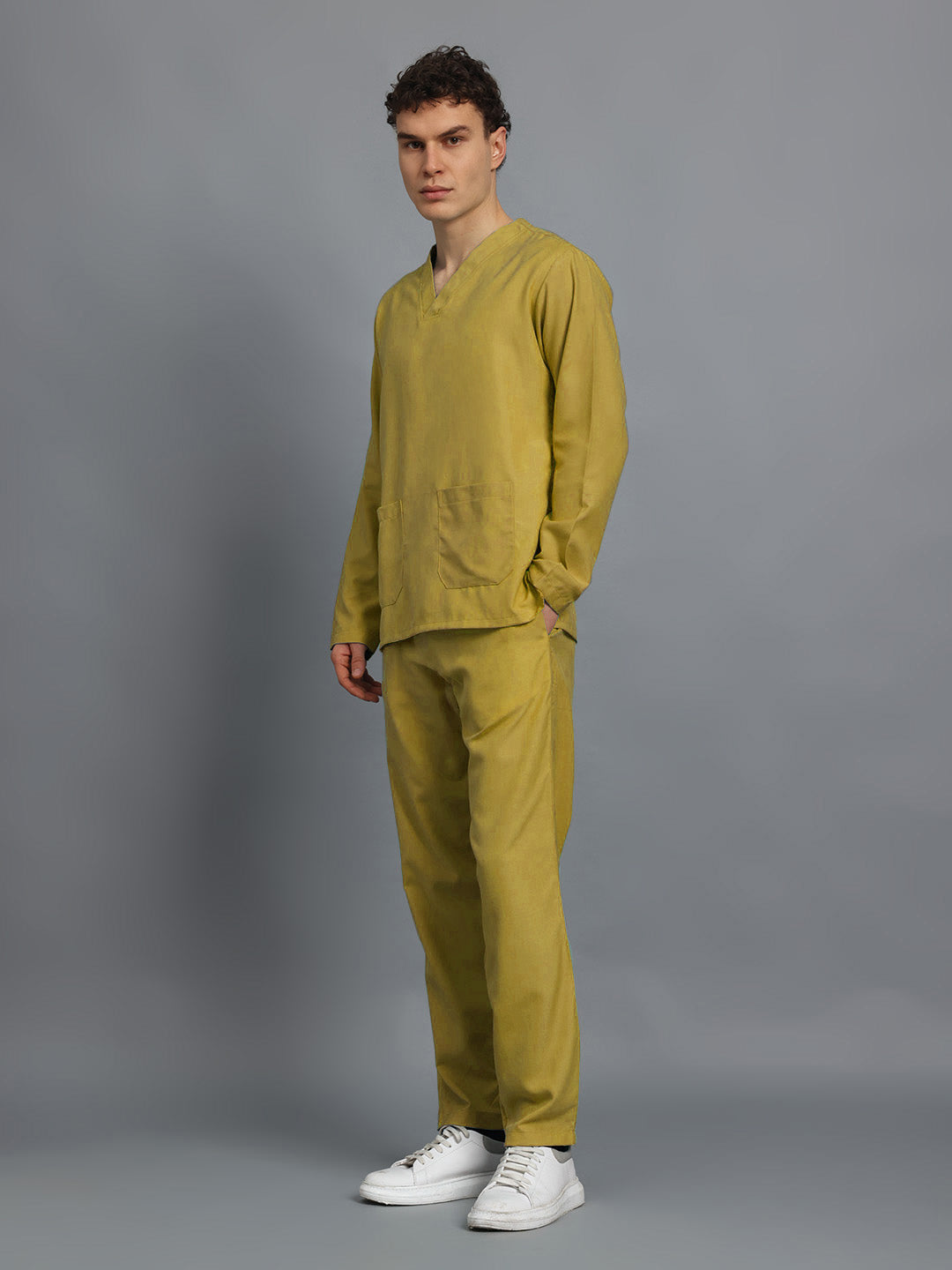 Yellow Originals Full Sleeve Medical Scrubs - Male