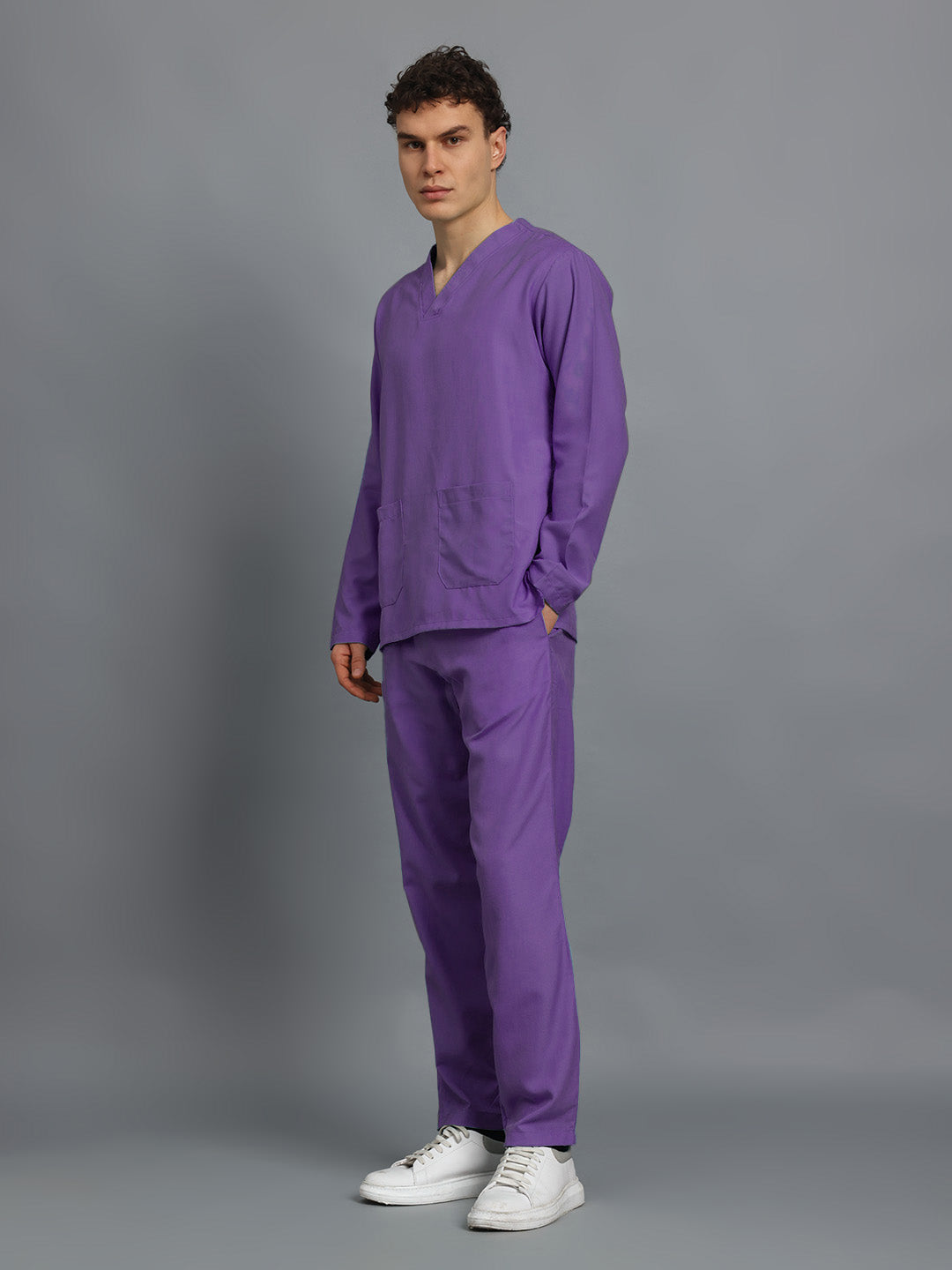 Violet All-Day Full Sleeve Medical Scrubs - Male