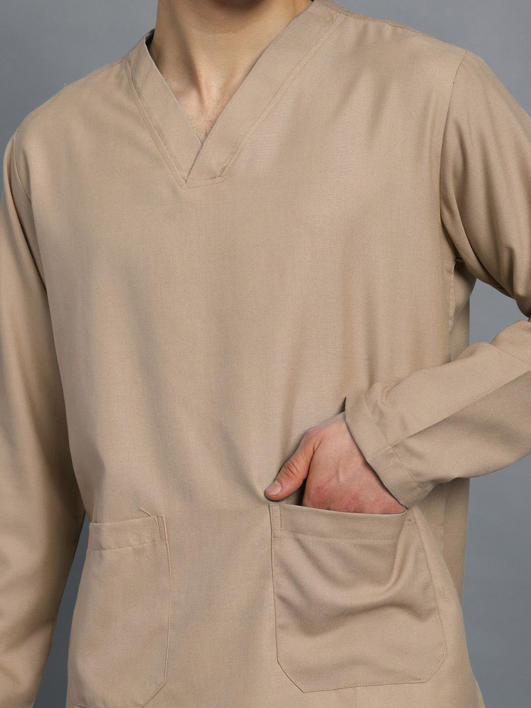 Natural Matte All-Day Full Sleeve Medical Scrubs - Male