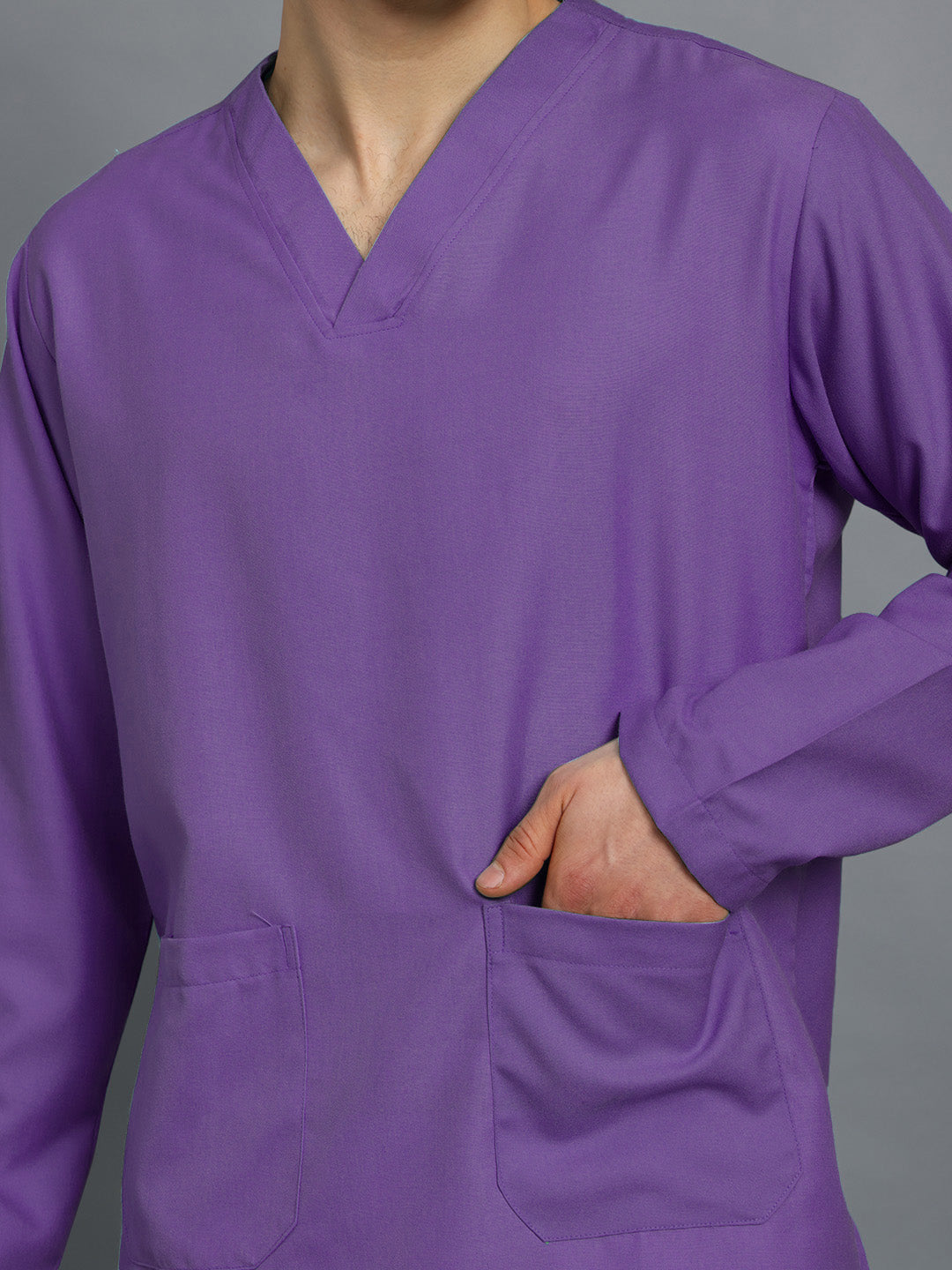 Violet All-Day Full Sleeve Medical Scrubs - Male