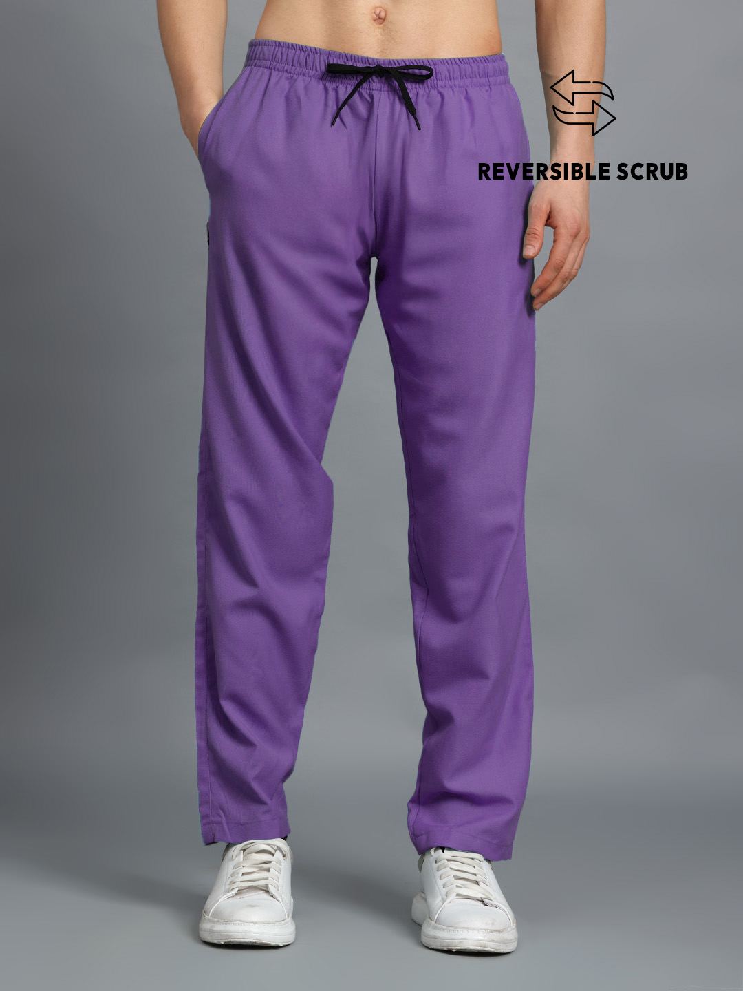Violet Reversible Full Sleeve Medical Scrubs - Male
