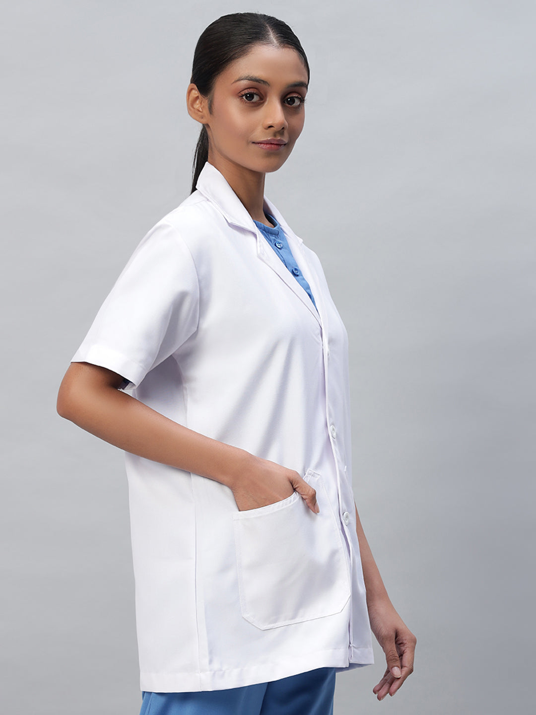 Lab Coat White- Half Sleeve (Unisex)
