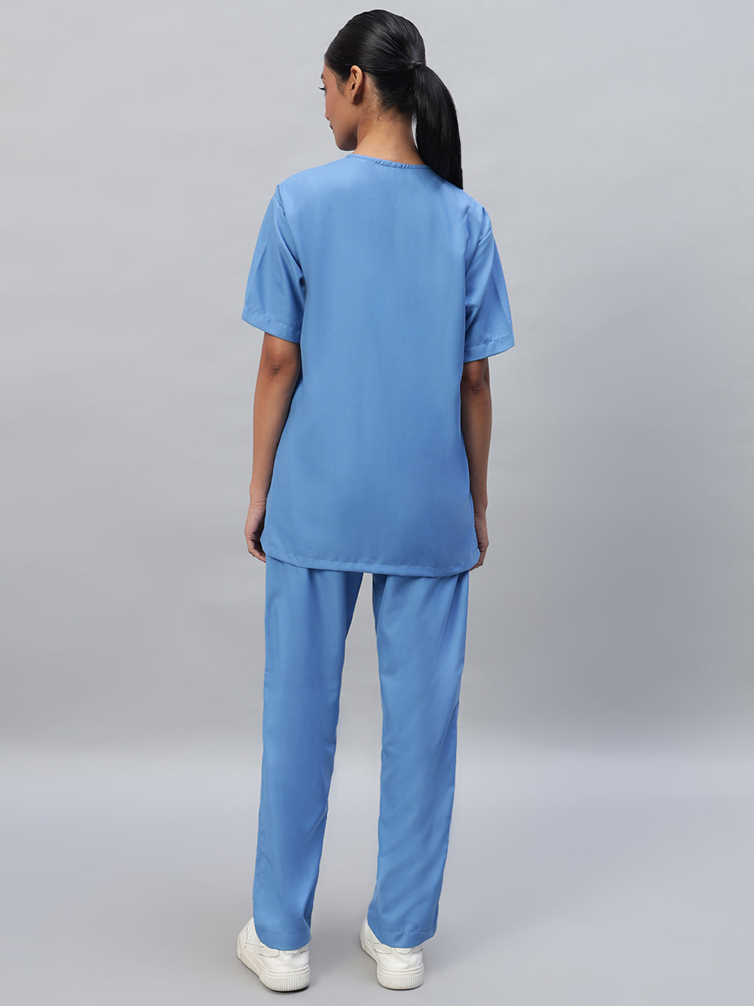 Sky blue medical scrub for women