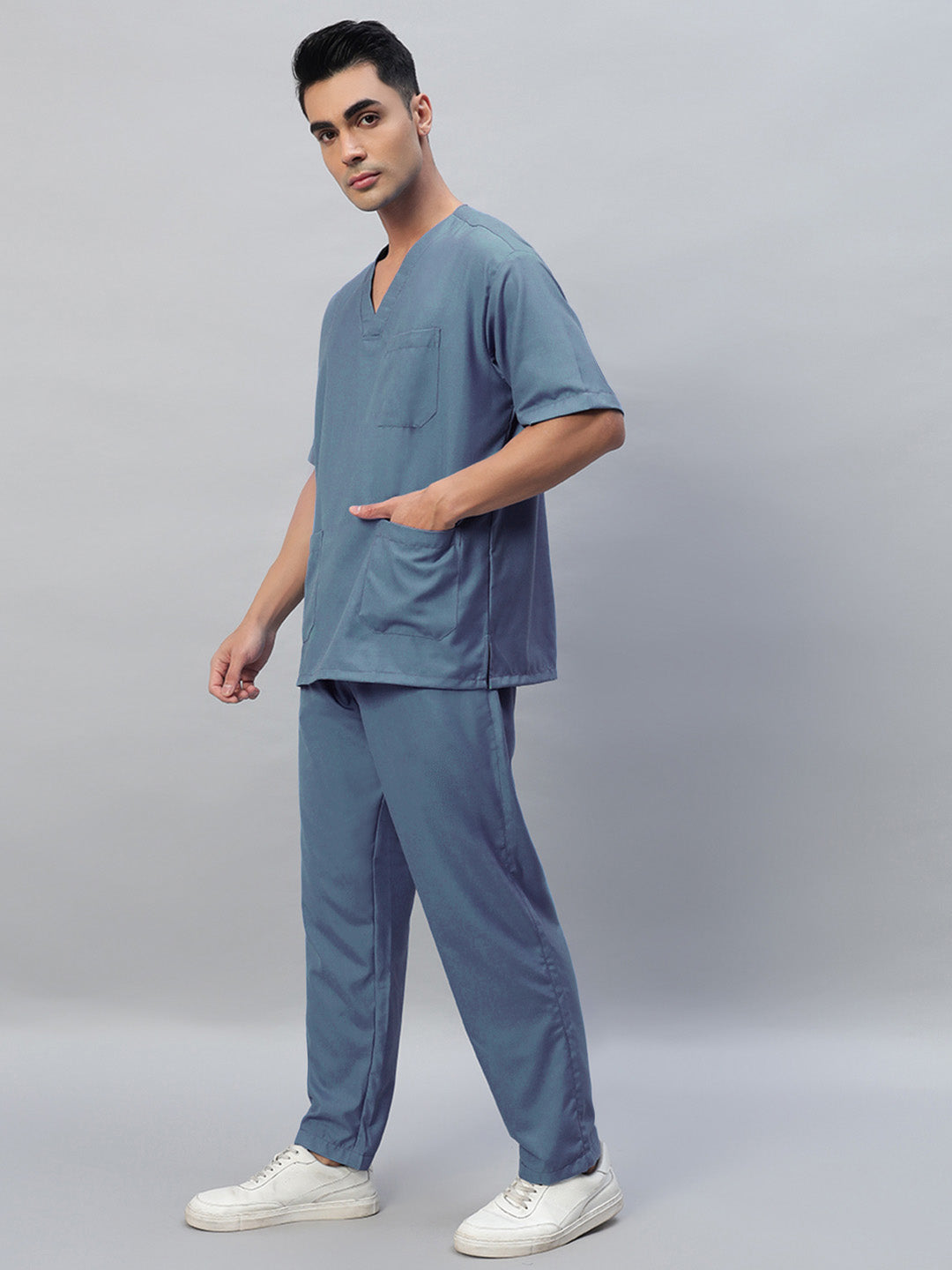 Teal All-Day Half Sleeve Medical Scrubs - Male