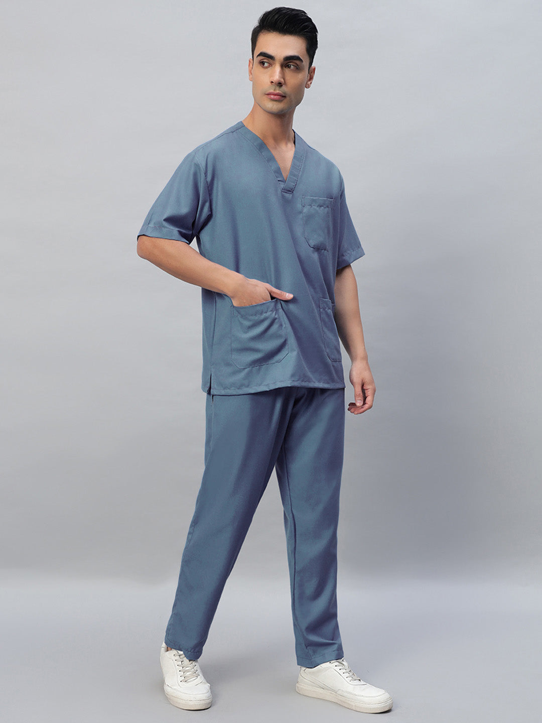 Teal All-Day Half Sleeve Medical Scrubs - Male