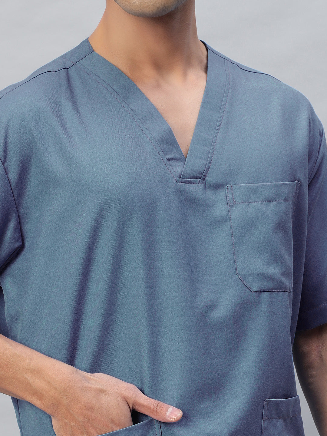 Teal All-Day Half Sleeve Medical Scrubs - Male