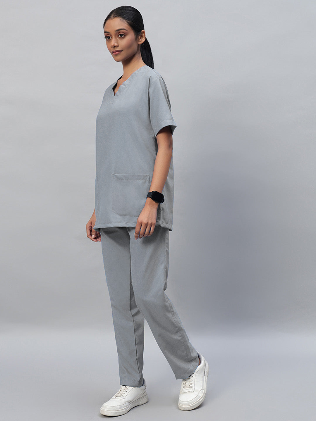 medical scrub for women in grey color