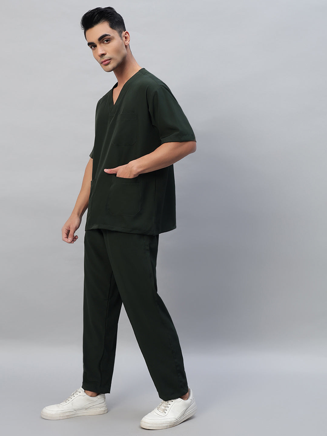 Mehandi Athleisure Stretch Half Sleeve Medical Scrubs - Male