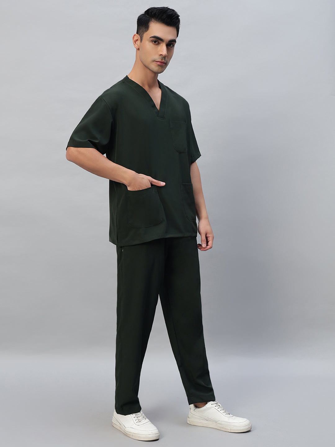 Mehandi Athleisure Stretch Half Sleeve Medical Scrubs - Male