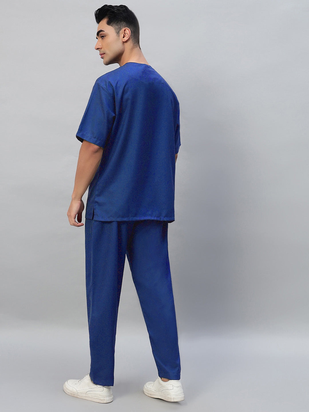 Royal Blue All-Day Half Sleeve Medical Scrubs - Male