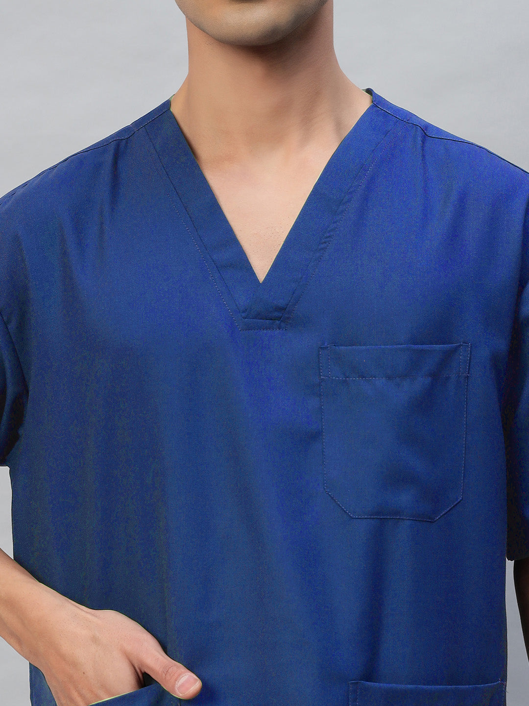 Royal Blue All-Day Half Sleeve Medical Scrubs - Male