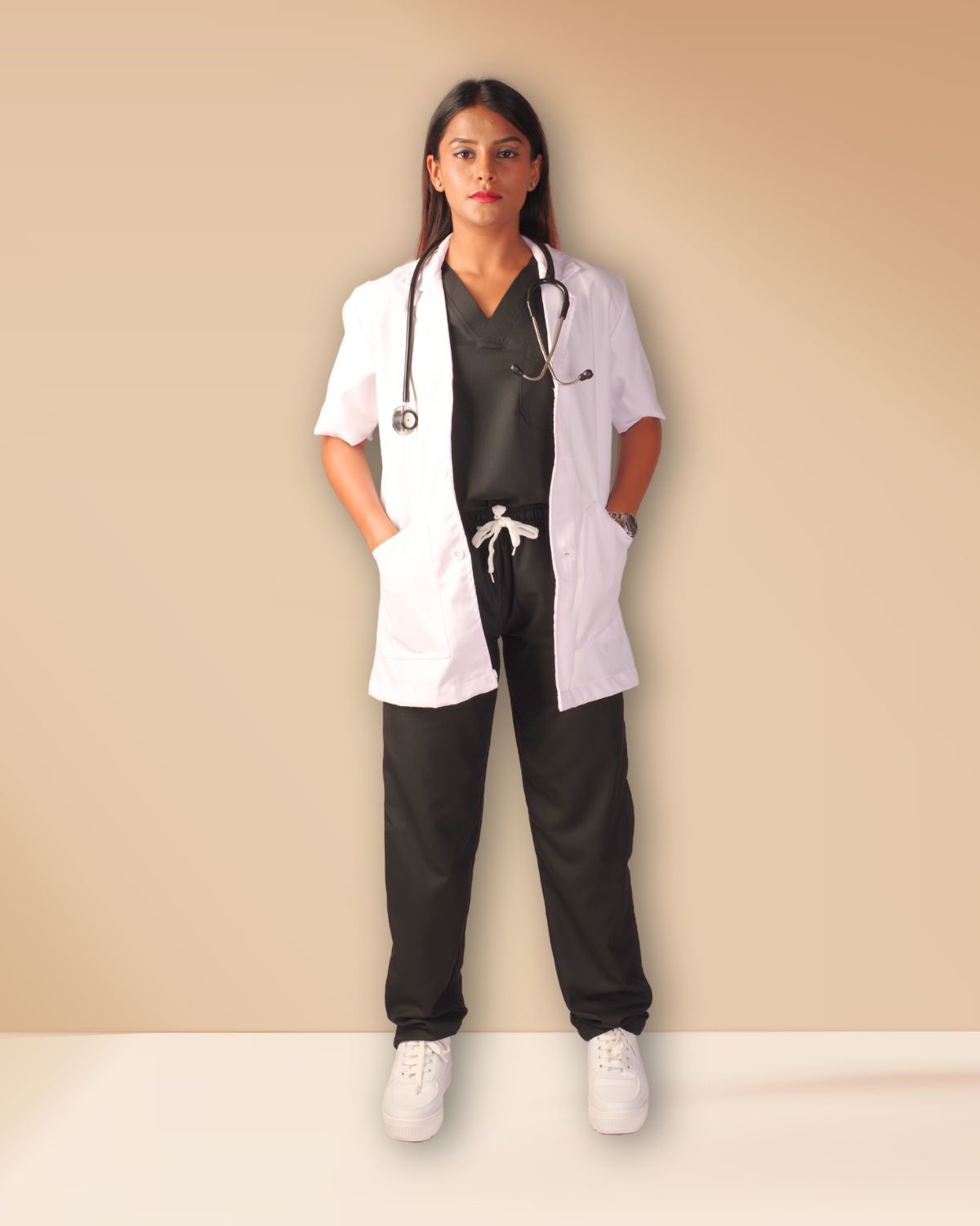 Order Half Sleeve White Labcoat for Medical Staff Hirawats