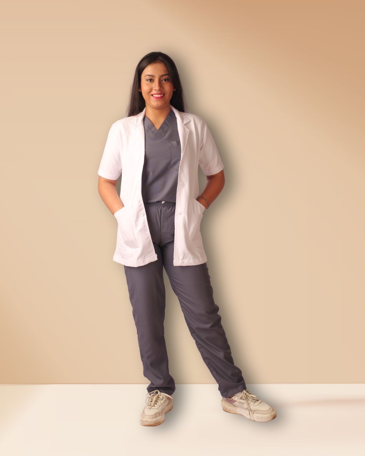 White lab coat - Half Sleeve | Doctor's Lab Coat (Unisex)