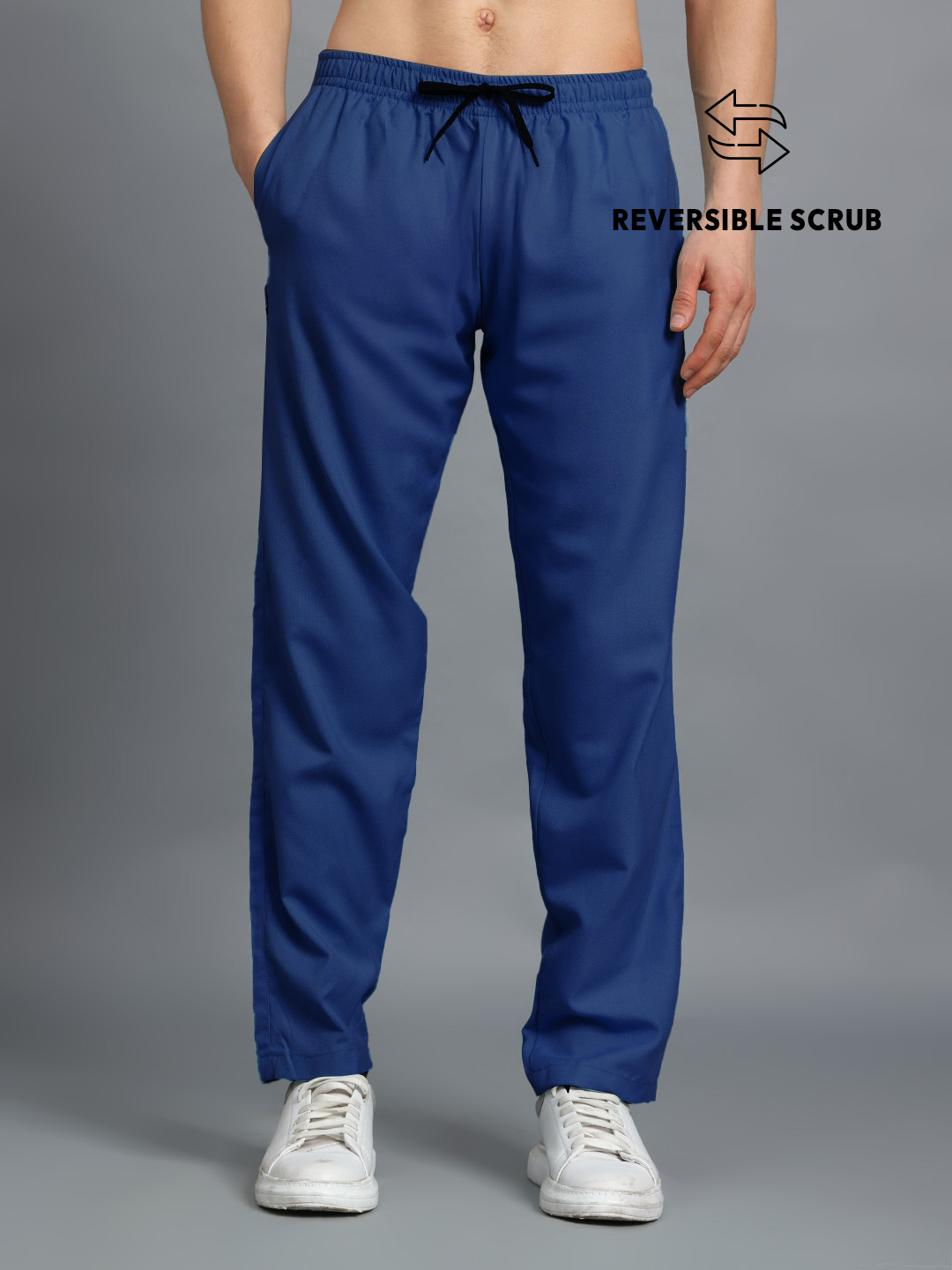 Royal Blue Reversible Full Sleeve Medical Scrubs - Male