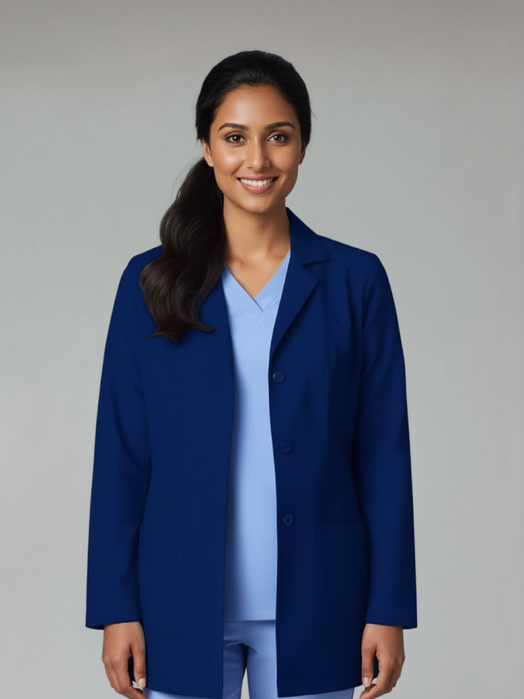 Lab Coat Navy Blue- Full Sleeve (Unisex)