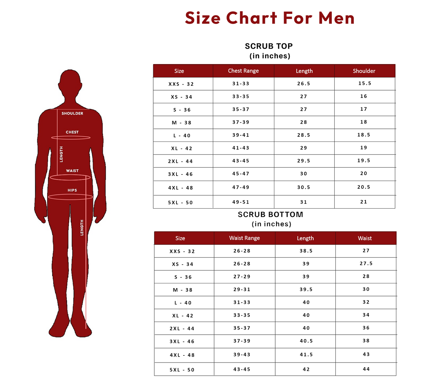 Pink Reversible Full Sleeve Medical Scrubs - Male