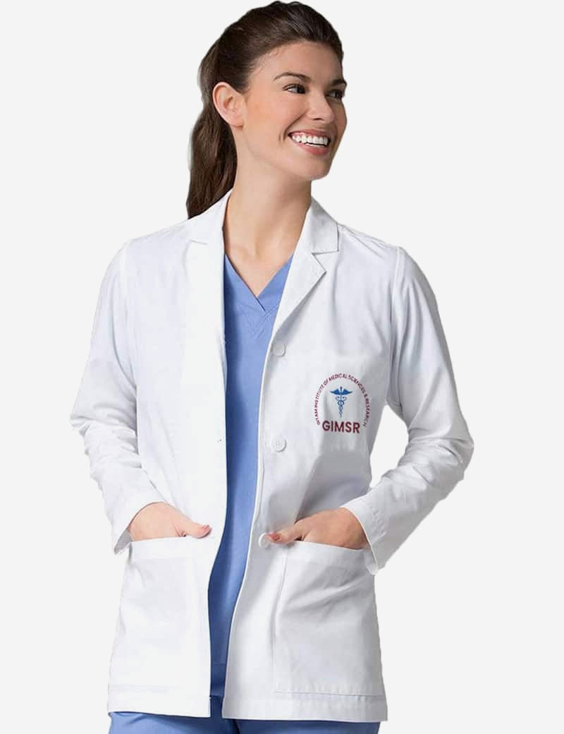 Buy Gitam White Lab Coat with Full Sleeve Hirawats