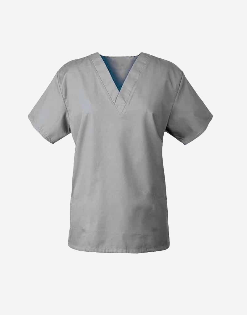 Grey Half Sleeve Medical Scrubs Top