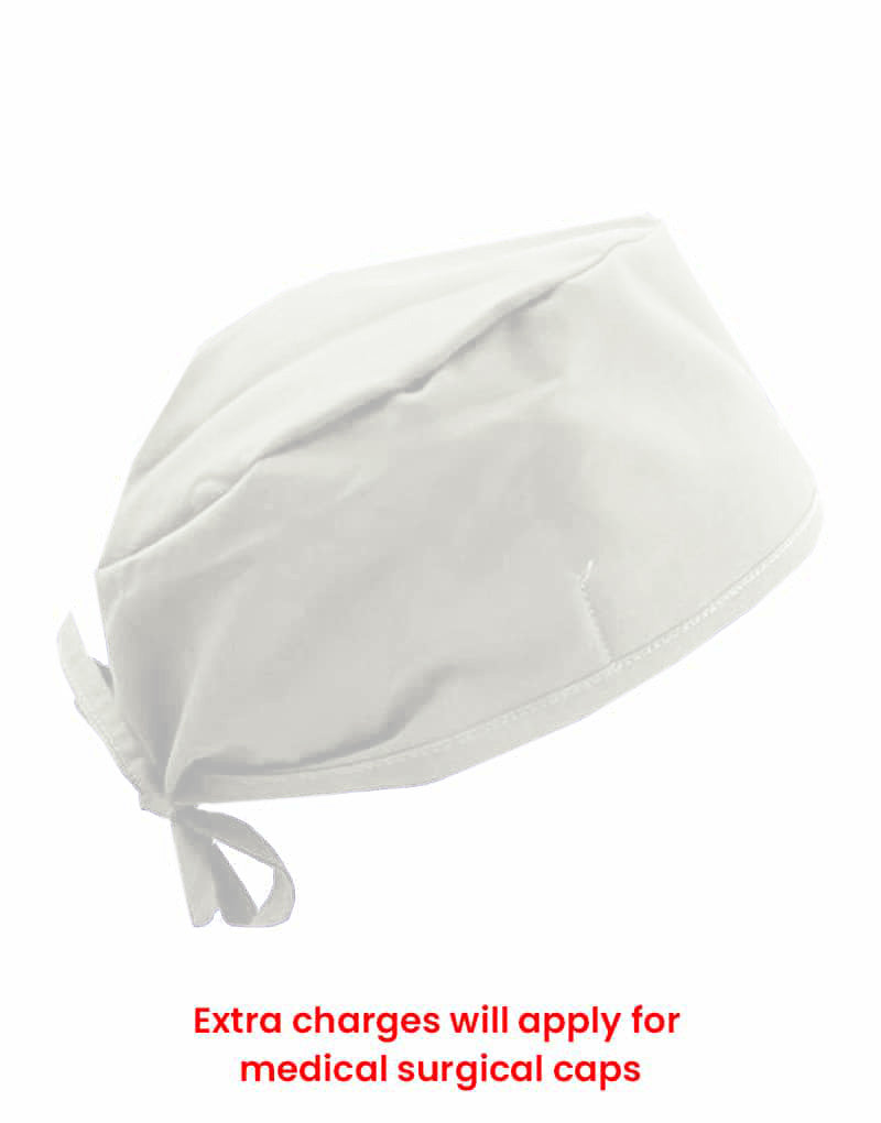 white surgical cap