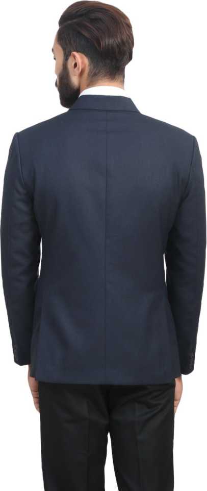 Navy Blue Blazer for Men - Full Sleeves