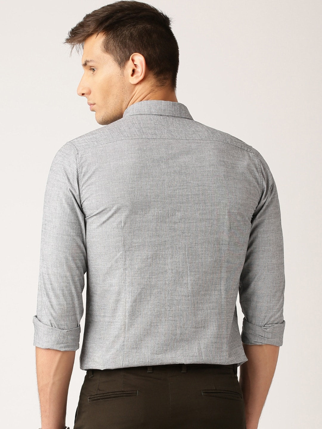 Men's Light Grey Formal Shirt