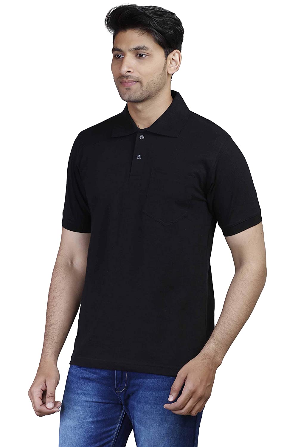 black polo t shirt
