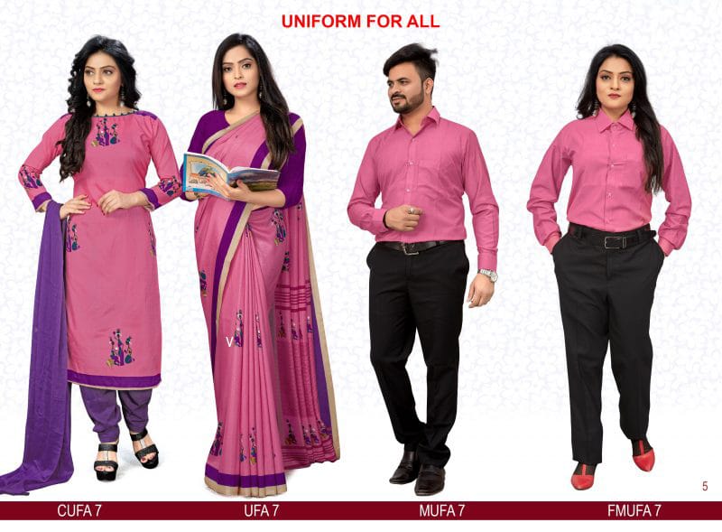 Pink Designer Uniform for all saree