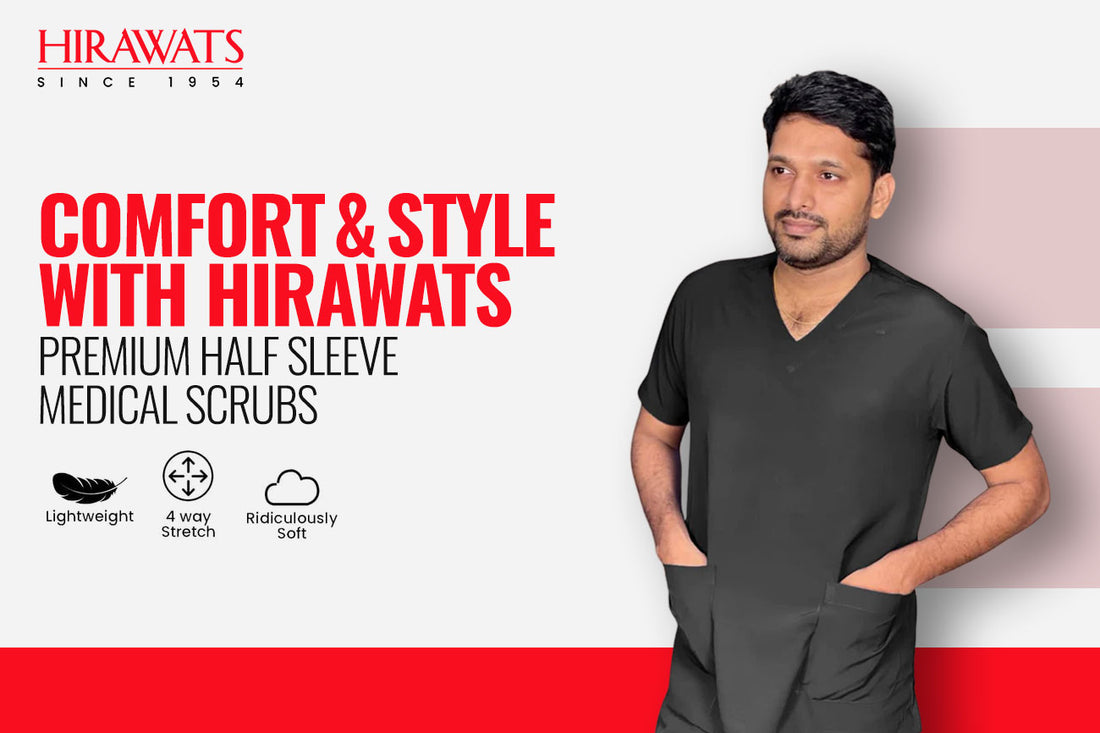 Discover the Fusion of Comfort and Style with Hirawats Premium Half Sleeve Medical Scrubs
