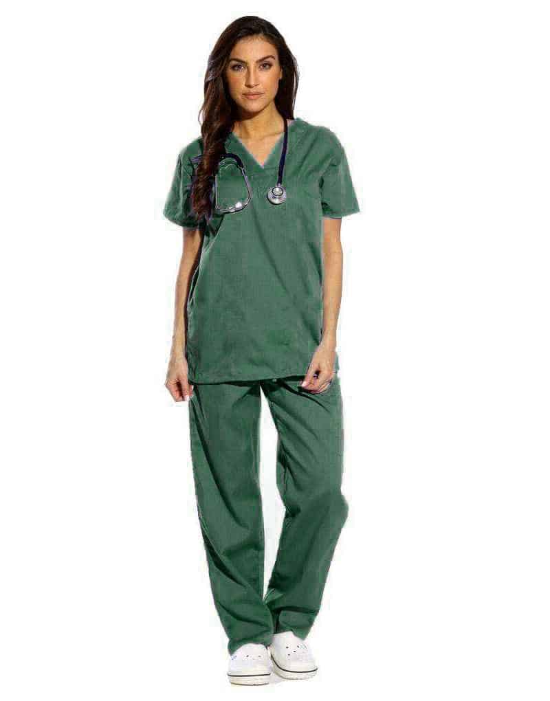Dark Green Medical Scrub for Women  