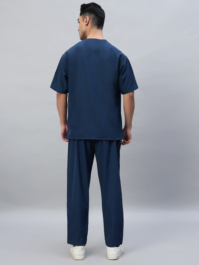 Airforce Athleisure Stretch Half Sleeve Medical Scrubs - Male
