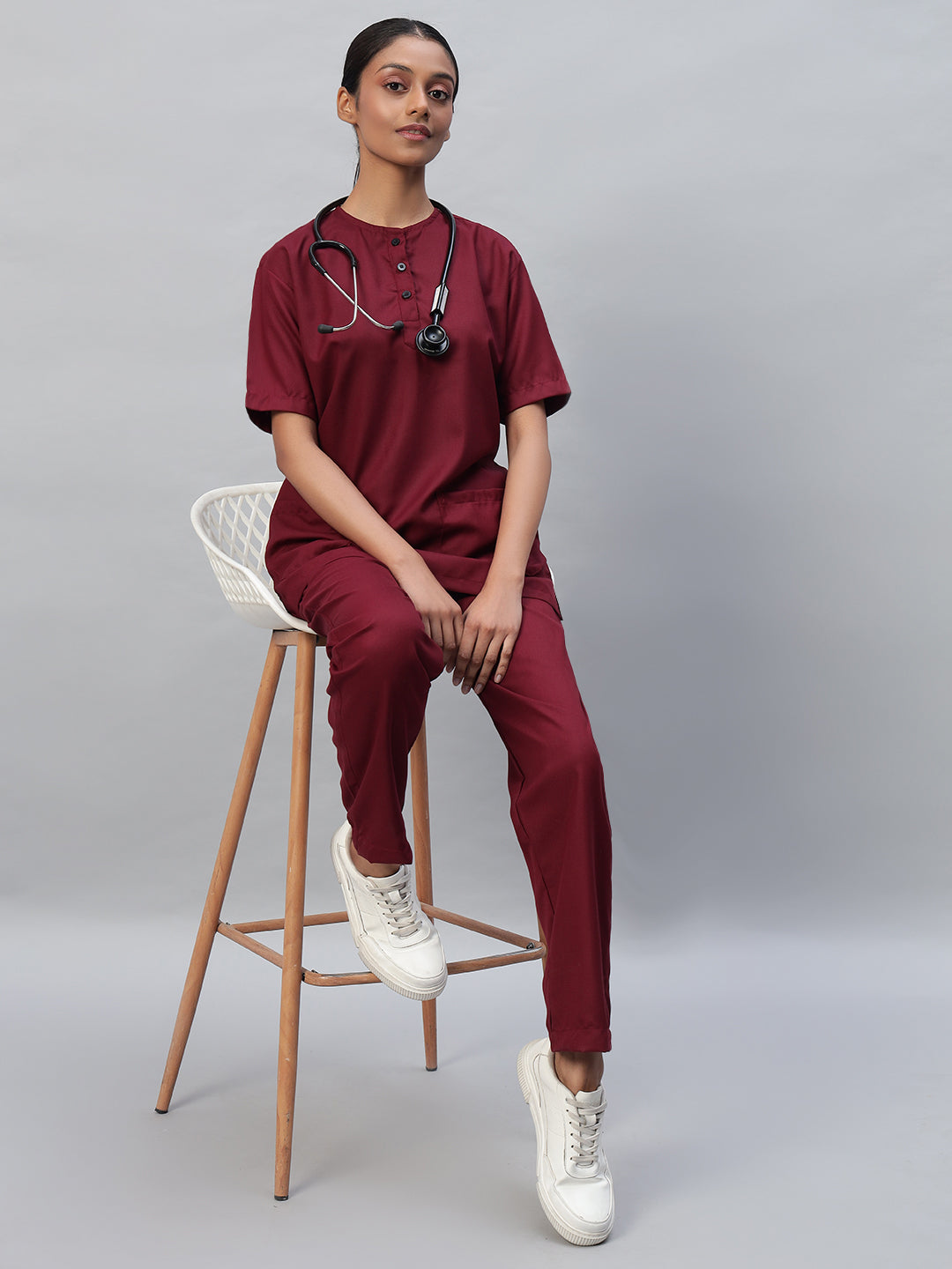 Maroon Medical Scrub for Women