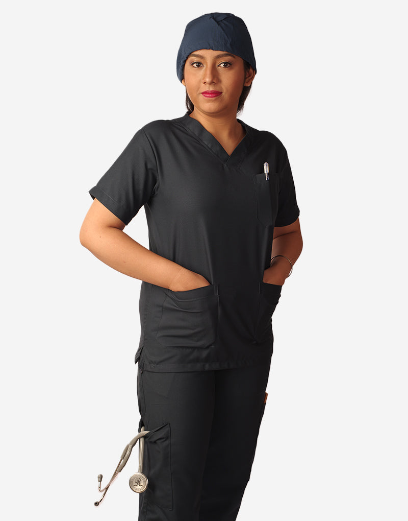 All Star 7 Pockets Half Sleeve Medical Scrubs – Female