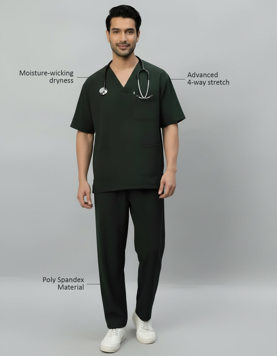 Mehandi Stretch Pro Half Sleeve Medical Scrubs - Male