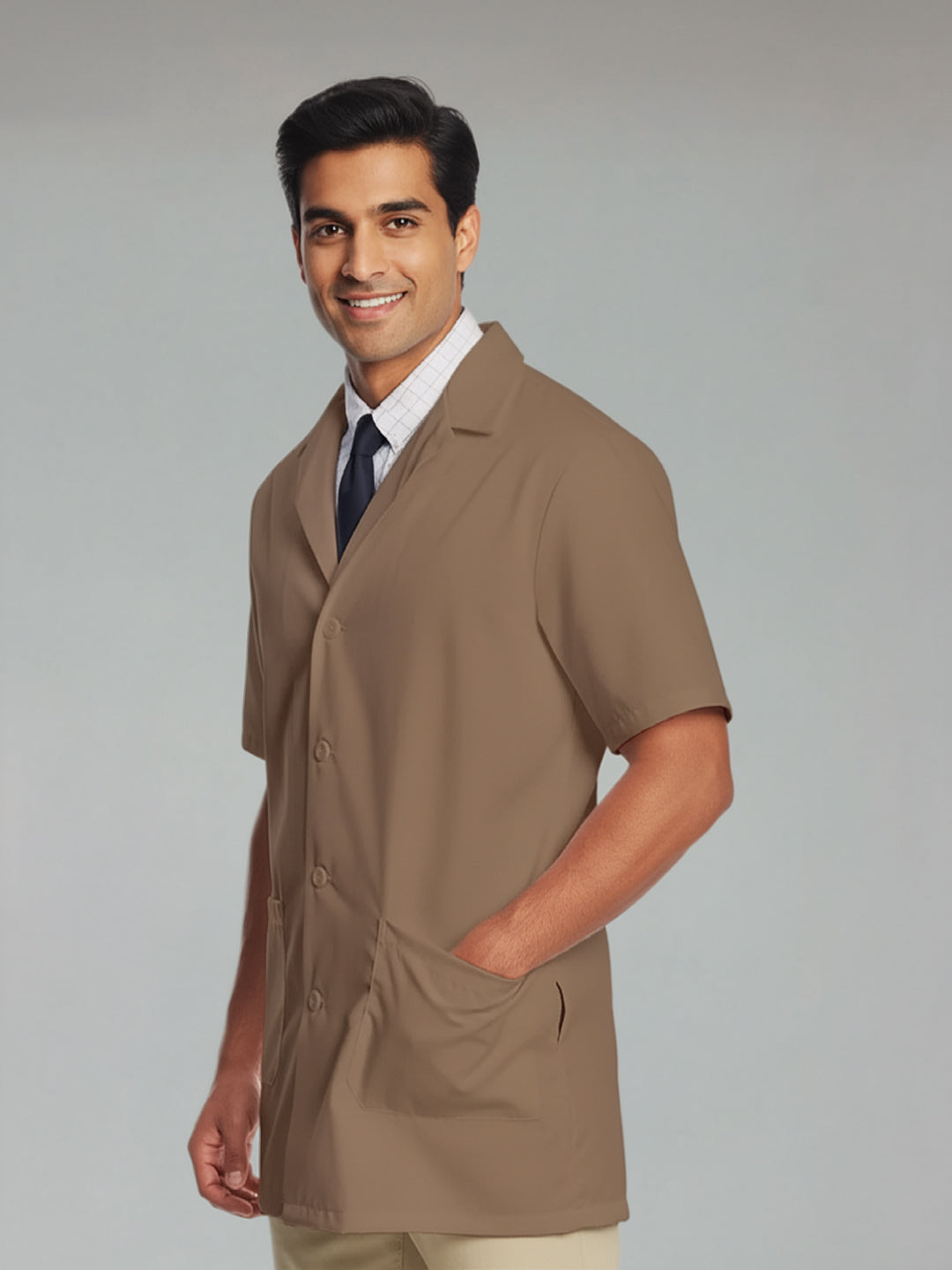 Lab Coat Coffee Brown- Half Sleeve (Unisex)