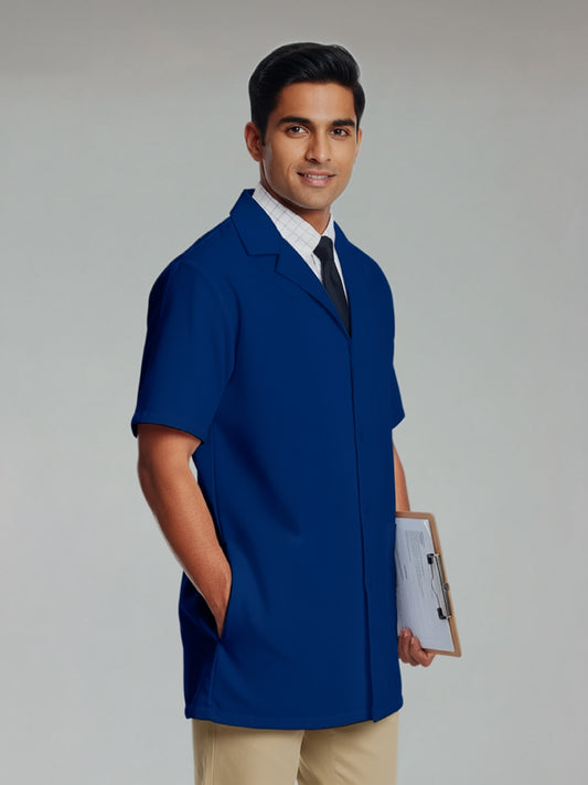 Lab Coat Navy Blue- Half Sleeve (Unisex)