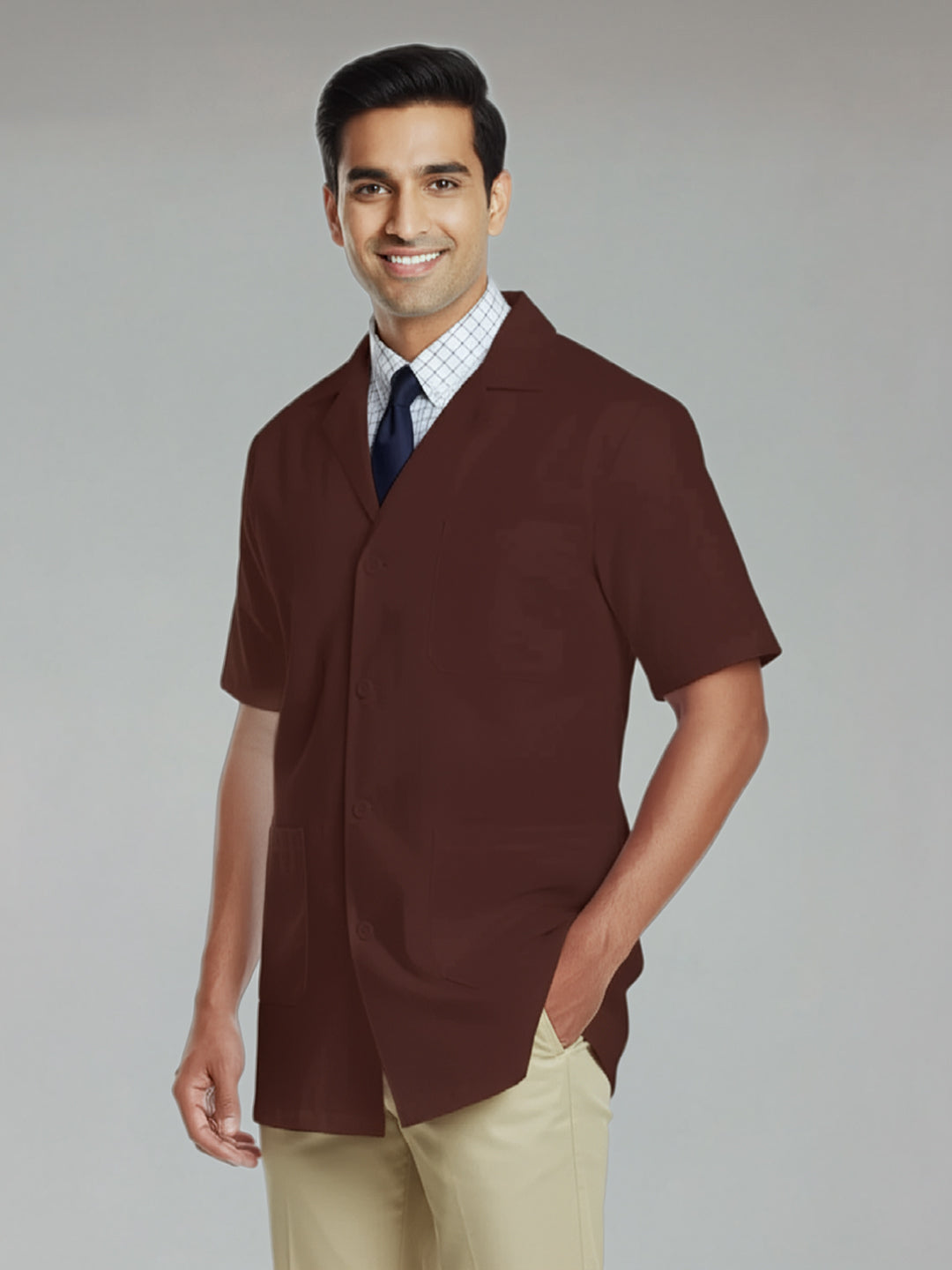 Lab Coat Brown- Half Sleeve (Unisex)