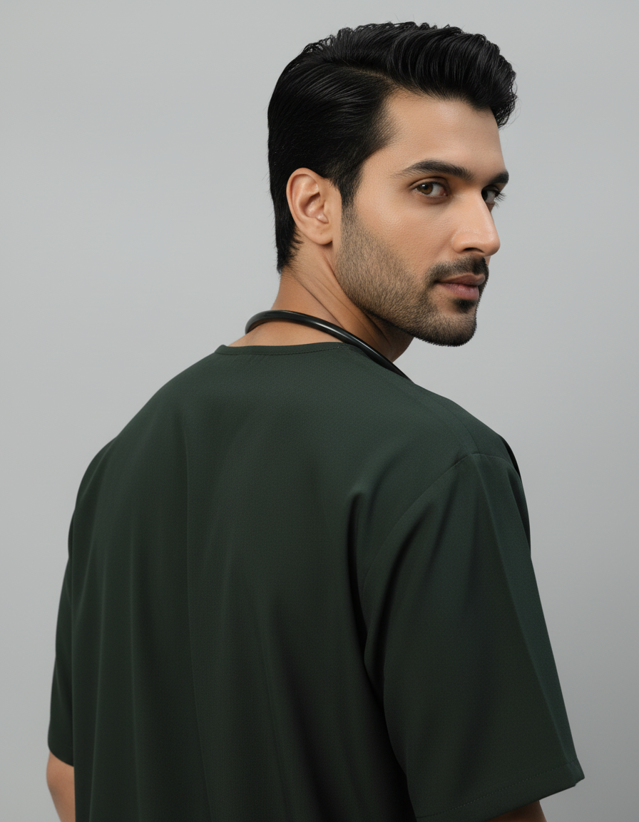 Mehandi Stretch Pro Half Sleeve Medical Scrubs - Male