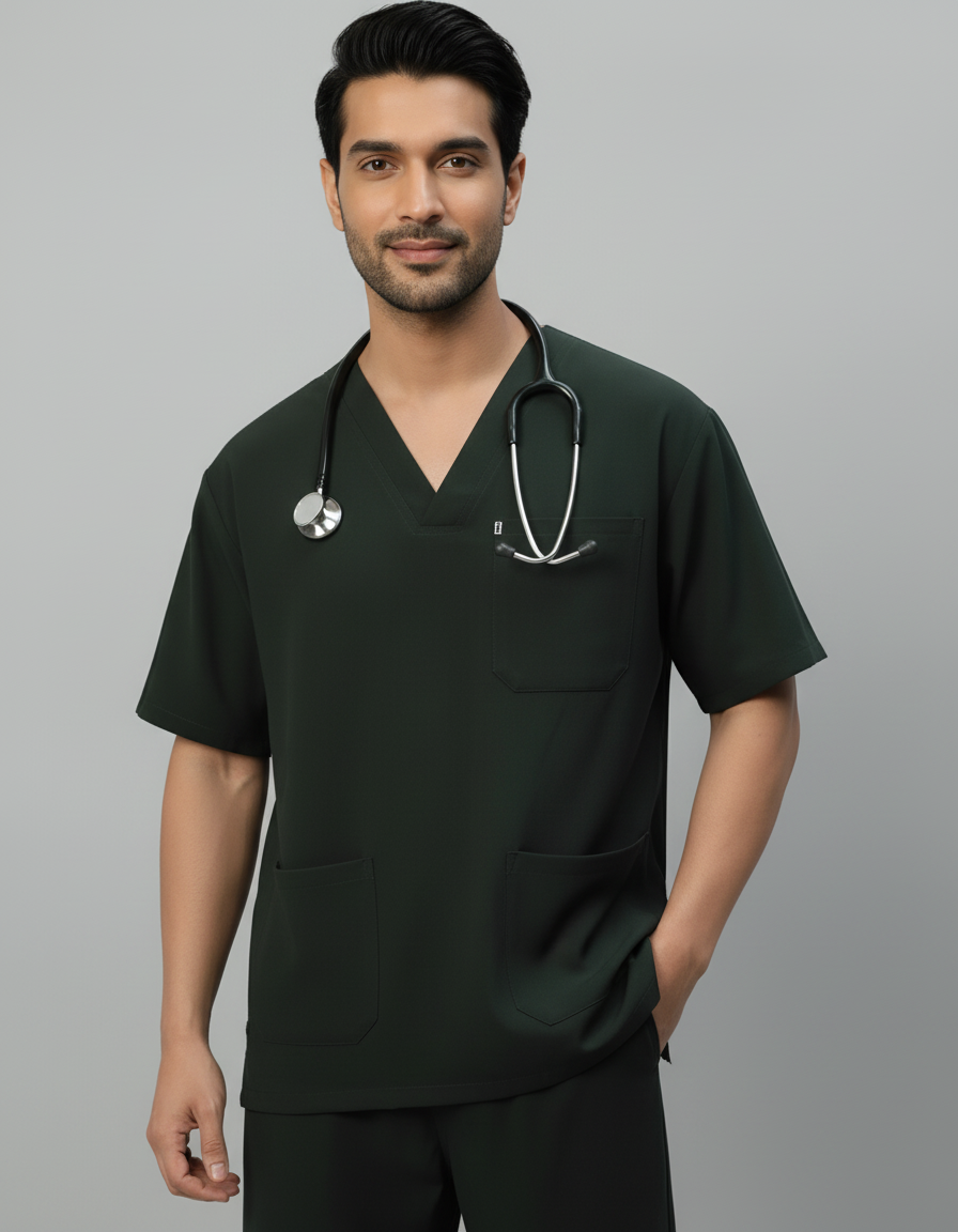 Mehandi Stretch Pro Half Sleeve Medical Scrubs - Male