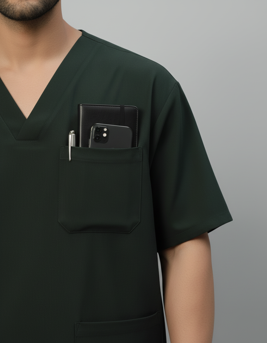 Mehandi Stretch Pro Half Sleeve Medical Scrubs - Male