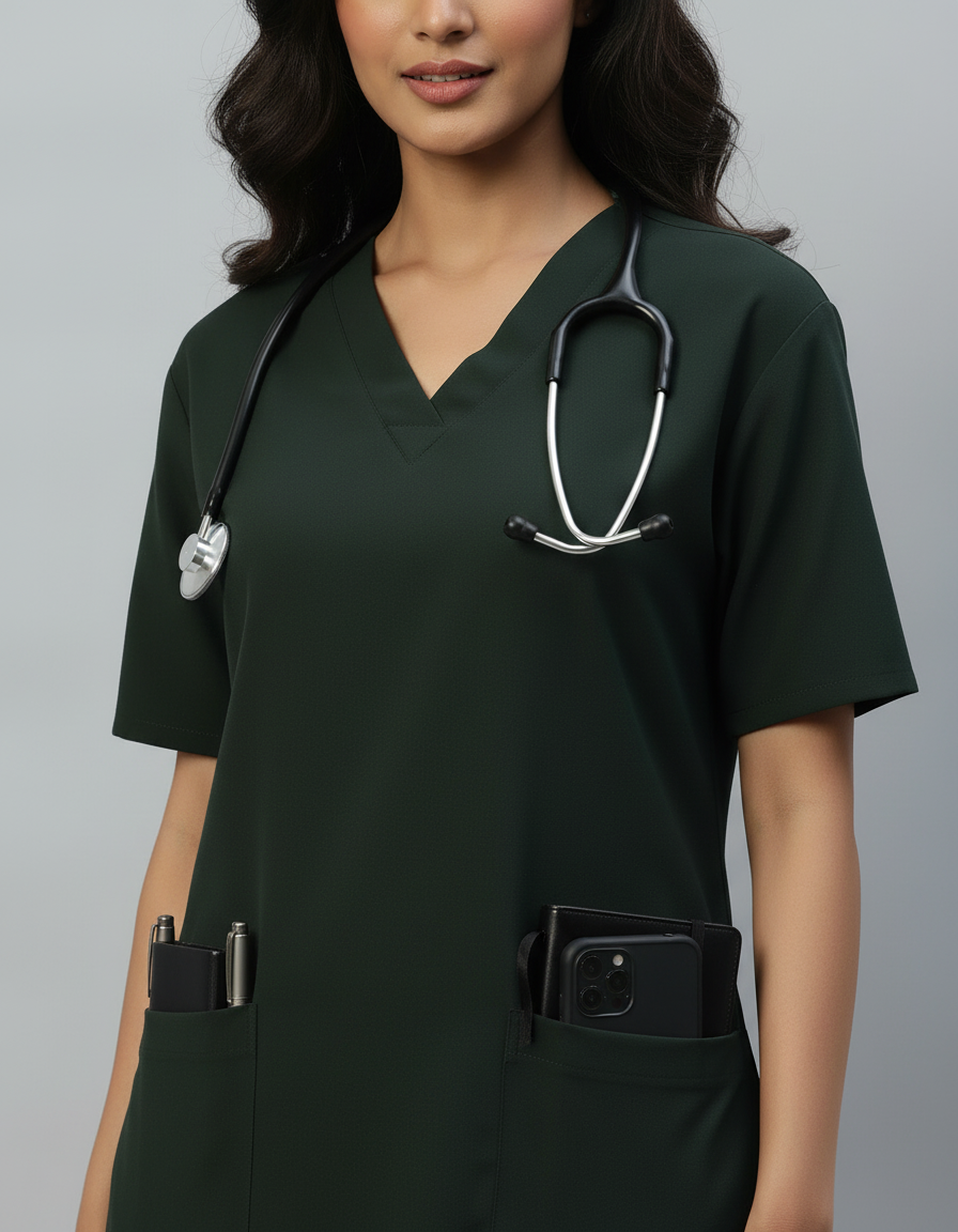 Mehandi Stretch Pro Half Sleeve Medical Scrubs – Female