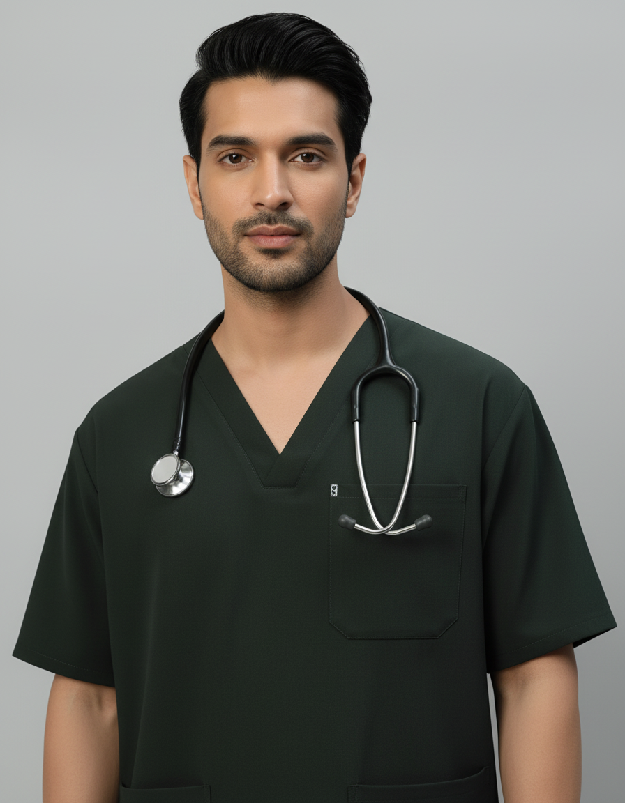 Mehandi Stretch Pro Half Sleeve Medical Scrubs - Male