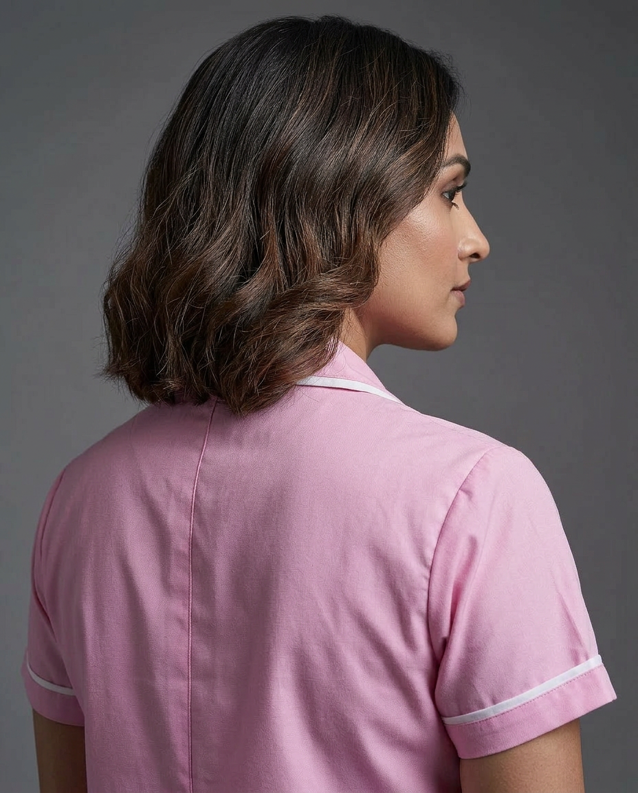 Pink Half Sleeve Nurse Uniform