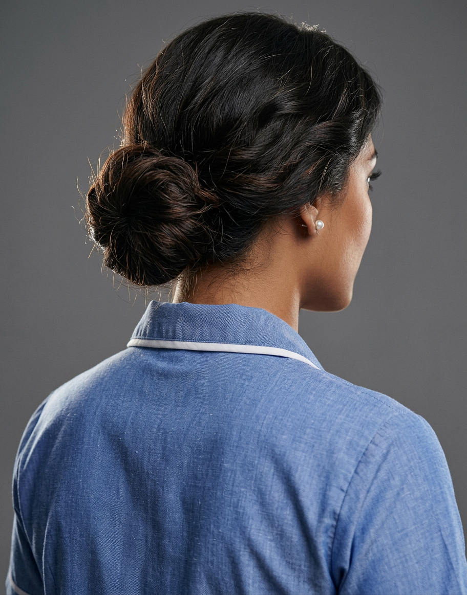 Blue Stripe Half Sleeve Nurse Uniform