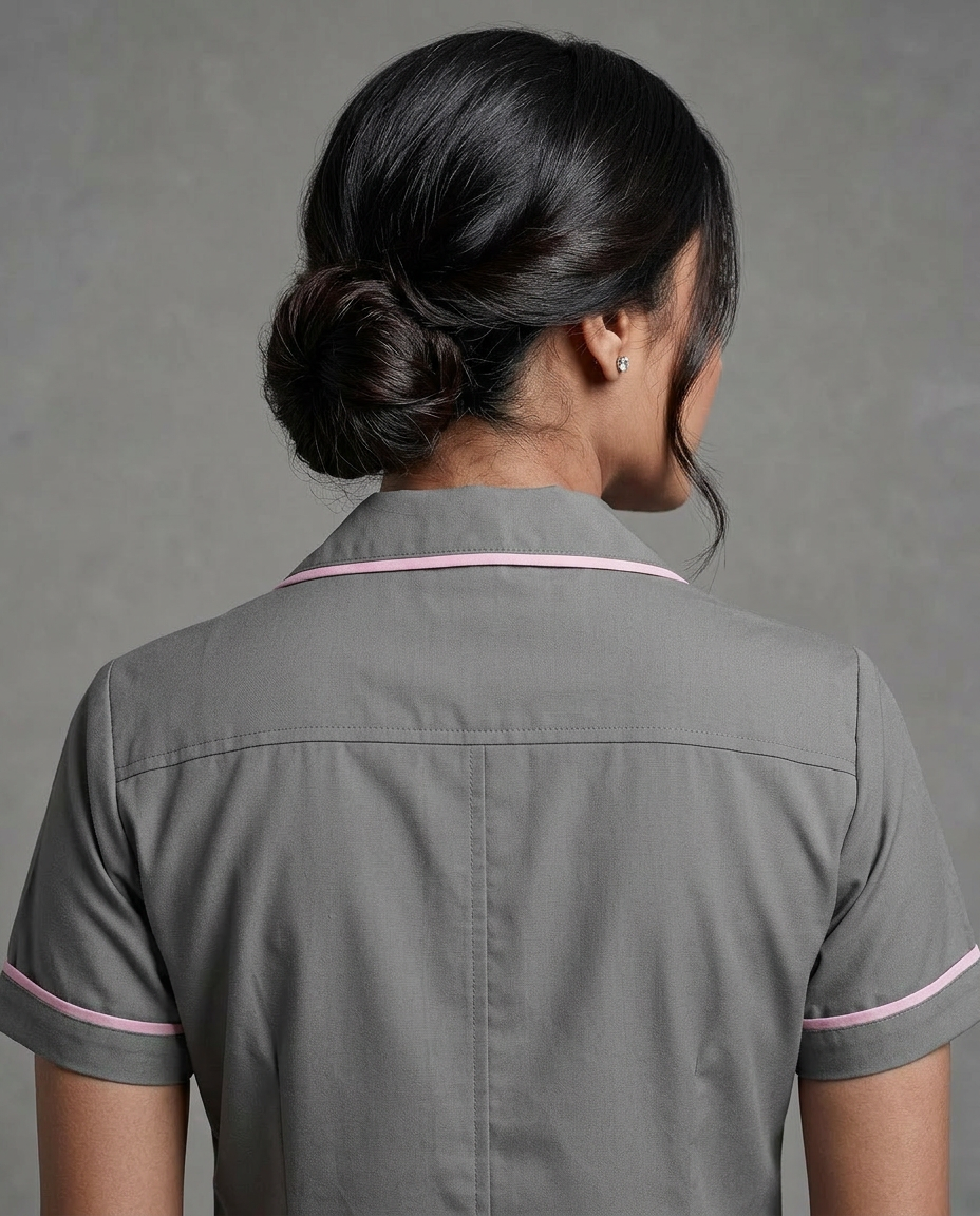 Dark Grey Half Sleeve Nurse Uniform