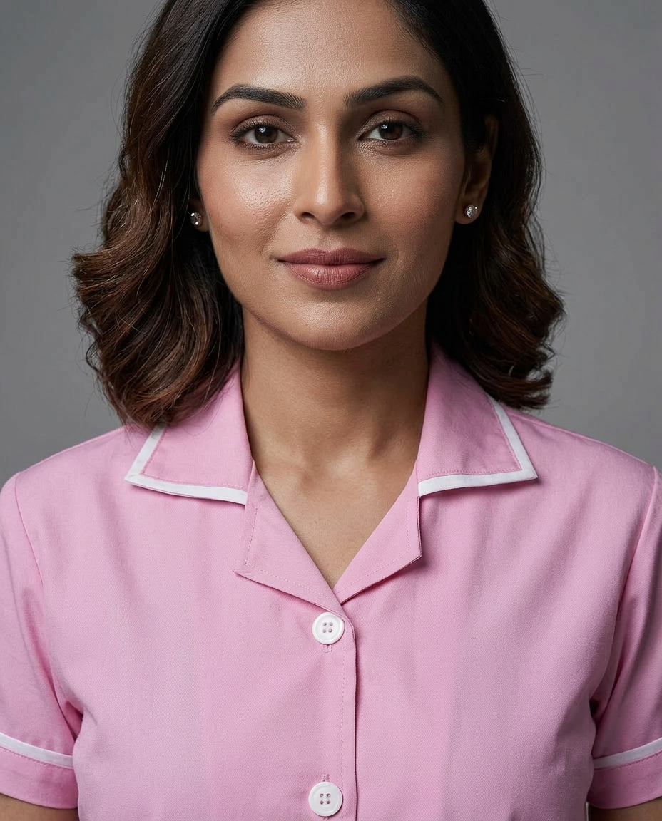 Pink Half Sleeve Nurse Uniform
