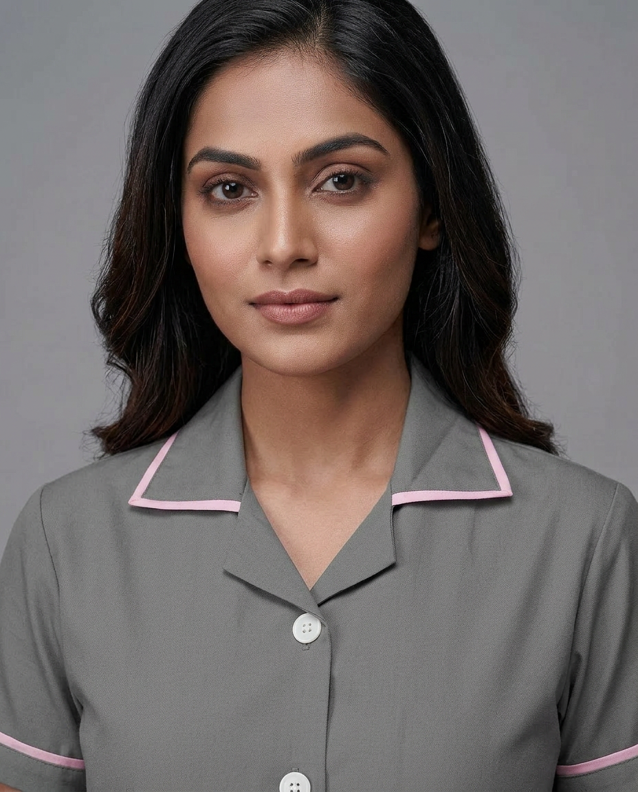Dark Grey Half Sleeve Nurse Uniform