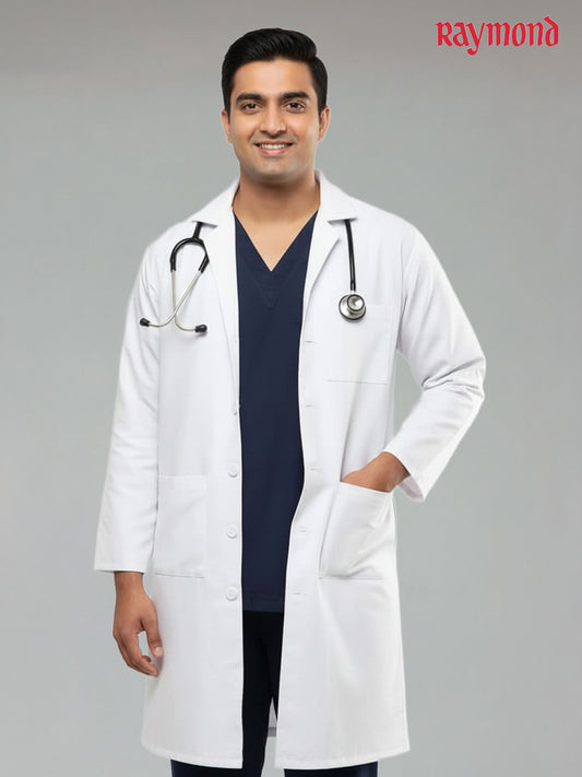 Raymond White Long Lab Coat - Full Sleeves | Doctors Lab Coat (Unisex)